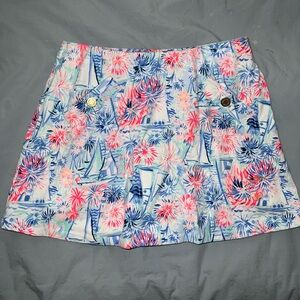 Lilly Pulitzer Madison Skort Sea To Shining Sea Fireworks Red White Blue Small S